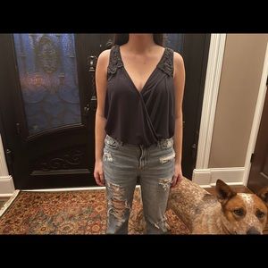 Faded navy American Eagle Top Size Small